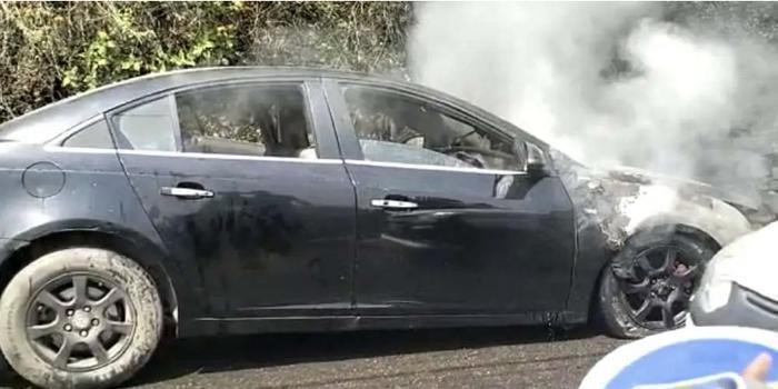 भीमताल मार्ग में कार में लगी आग body image