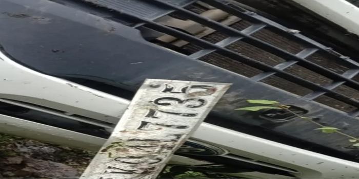 घर की छत पर कार गिरी,एक घायल body image