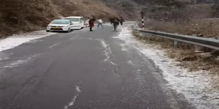 नैनीताल में मौसम का बदला मिजाज: सुबह और दोपहर की बर्फबारी के साथ ठंड बढ़ी, पर्यटक उमड़े