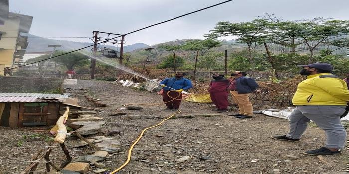 नैनीताल शहर  के कई क्षेत्रों में हुआ सेनिटाइजेशन