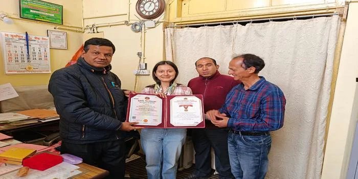 डीएसबी परिसर में प्रेरणा पांडे को चार स्वर्ण पदकों से किया गया सम्मानित